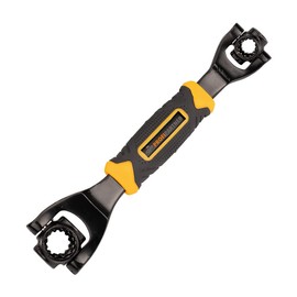 Profi-Partner Universal Wrench - Socket Wrench 8 in 1 Multi-Function Ring Spanner 8-19mm 2 Rotating Ring Spanner Heads Repair Non-Slip Handle