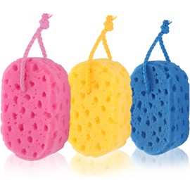 Exfoliating Bath Sponge, Soft Shower Sponges for Women, Reusable Body Sponges for Men, Wash Scrubber, 3 Pack