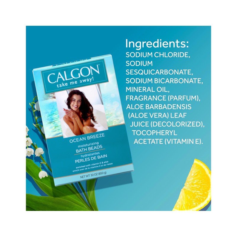 Calgon Ultra-Moisturizing Bath Beads (Ocean Breeze, 30-Ounce)
