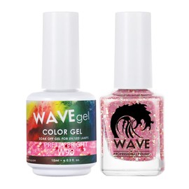 WAVEGEL Soak-Off Gel & Nail Lacquer Matching Duo Set - Simplicity Collection - #W98 Pretty Bright I 0.5 Oz