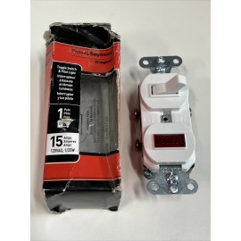 Legrand Pass & Seymour Legrand 692-WGCC6 White Single Pole Toggle Switch & Pilot Light