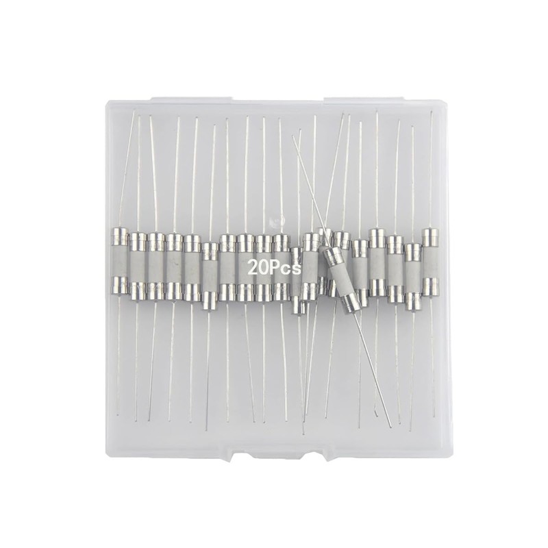 MFLAMO T4A Fuses T4AH250V Ceramic Axial Lead Fuse 5x20mm/0.2''x0.79'' Delay
