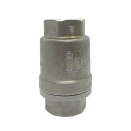 AF Hydro Stainless Steel SS316 Low Pressure Spring Check Valve, 1/2" NPT, up to 1000 PSI, Cracking Pressure 1 Bar with Metal Seat, for General Water, Oil, and Gas