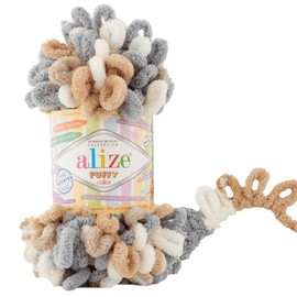 Alize 6395 - Hilo de lana suave para bebé de color hinchado, 400 g, 39.3 yardas, 100% micropoliéster, hilo suave para tejer a mano