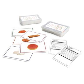Nasco WA24925 Flash Cards Set #1 and #2 for Nutrition Education, 200 Cards with Food Variety and Portion Sizes, Double-Sided