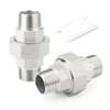 TAISHER 2PCS 304 Stainless Steel Union, 1/2" NPT Male x