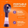 O2COOL O2COOL Elite Battery Powered Handheld Water Misting Fans (Purple)