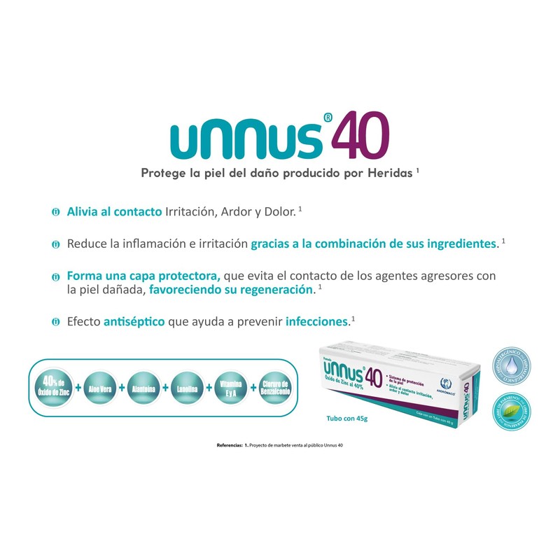 Unnus 40 Pack 2 Tubos de 45gr