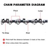 KAKEI (2 Pack) Chainsaw Chain 10" - 3/8" LP, 043"