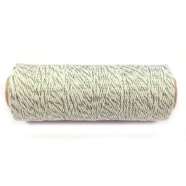 AllyDrew Cotton Baker's Twine 4ply 110 Yard, Green Metalic