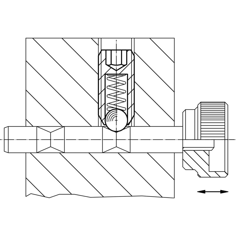 HALDER 22030.0205 Spring Pressure Piece with Ball and Hexagon Socket/Stainless