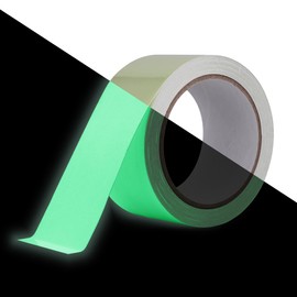 LLPT Glow in The Dark Tape 2” x 33 Ft Self Adhesive Neon Luminous Tape Rechargeable Brightness Fluorescent Sticker Tape for Sport Gears Night Part DIY Craft Color Green (GD233G)