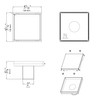 Alfi ABSD55B Alfi Brand -Bss 5 Inch x 5 Inch