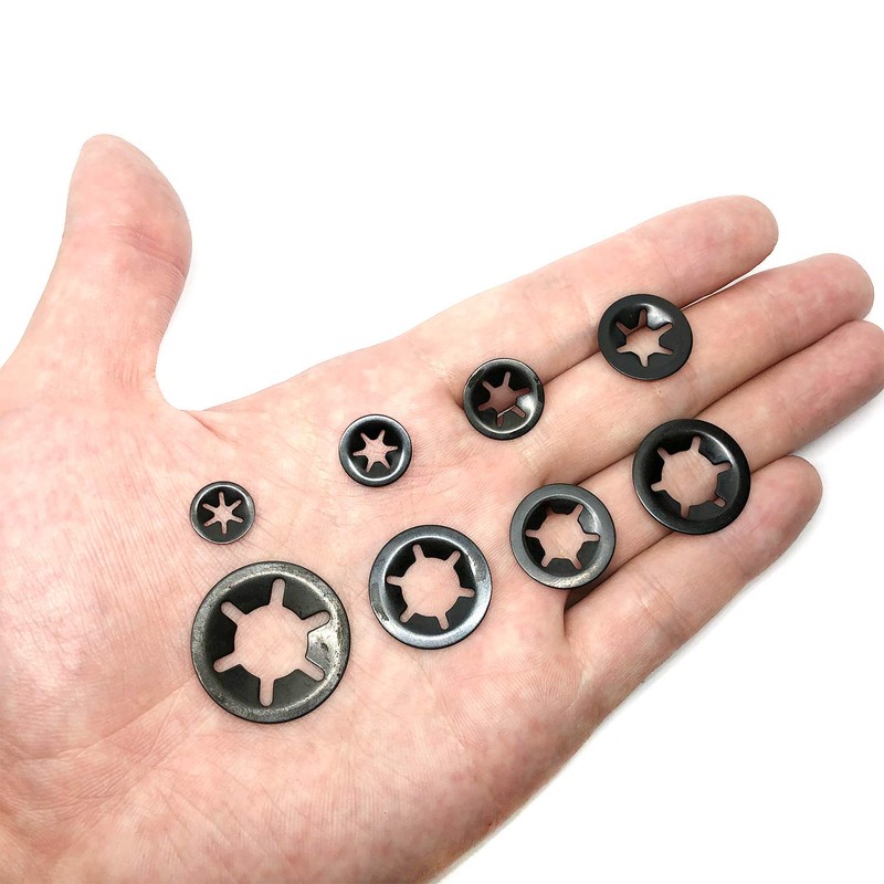 Zaky 200 pieces Internal Tooth Starlock Washers M3 M4 M5