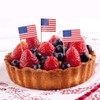 Efivs Arts American Flag 4th of July Cupcake Toppers Picks
