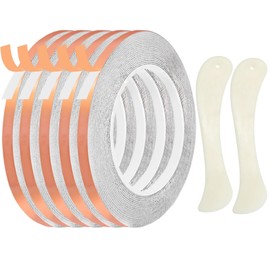 7/32 Inch Copper Lined Copper Foil Tape for Stained Glass and Crafts, 5 Rolls 36 Yards Copper foil Tape for Soldering, Stained Glass Supplies