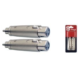 2 Fem Xlr /Male Rca Adapt.-Met