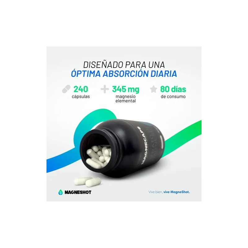 Citrato Magnesio Alta Absorción 240 Cápsulas Sabor