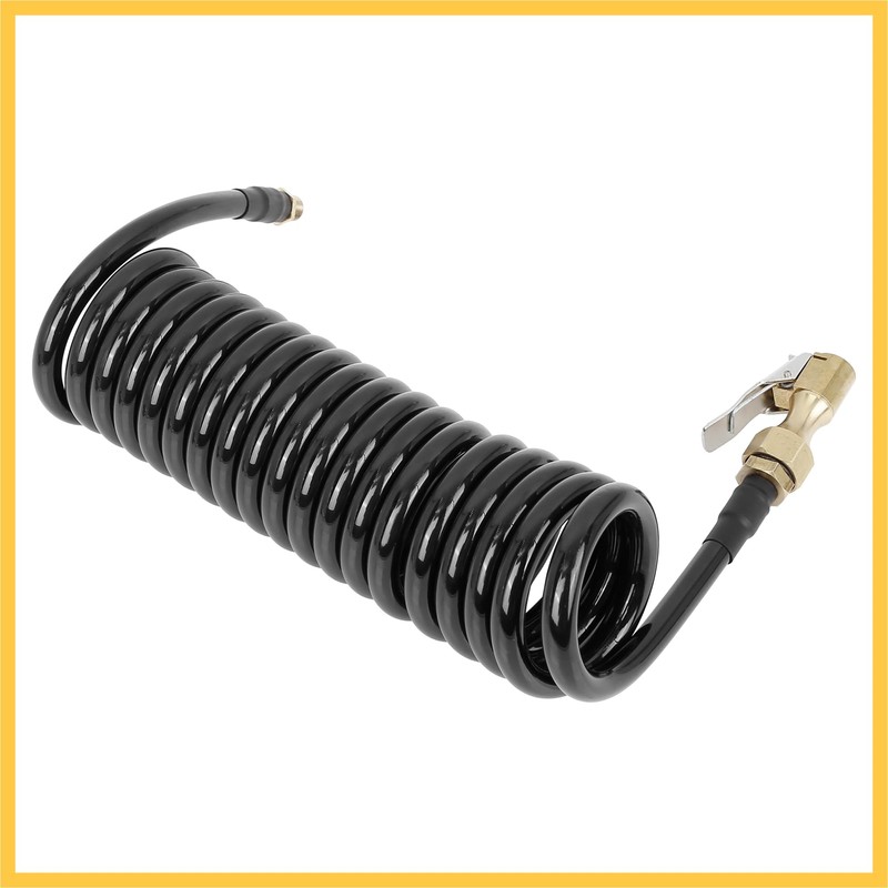 REPAIROCK Black Car Flexible Tire Inflator Hose with Locking Air