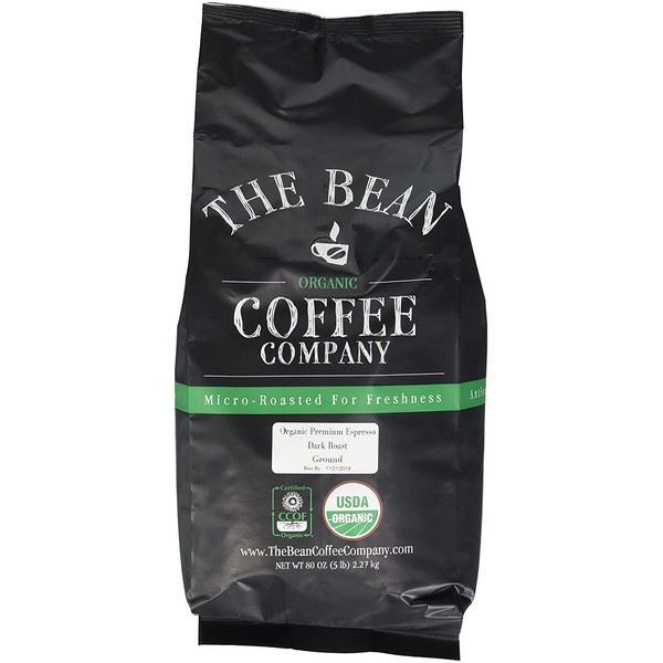 San Diego Coffee Organic French Dark Roast Ground, 5-Pound Bag