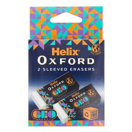 Helix Oxford 102702 Erasers - Orange (Pack of 2)