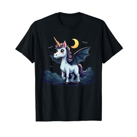 Unicorn in Bat Costume Whin neeeek! Funny Spooky T-Shirt