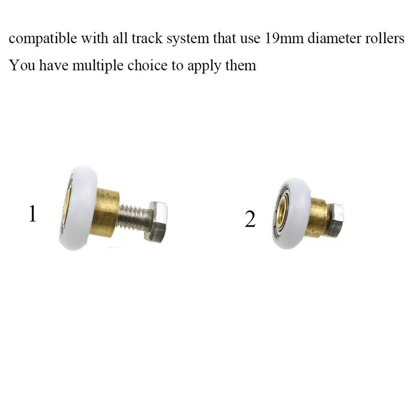 HAHIYO 25mm Diameter Shower Door Wheels Smooth Rolling Sturdy Easy