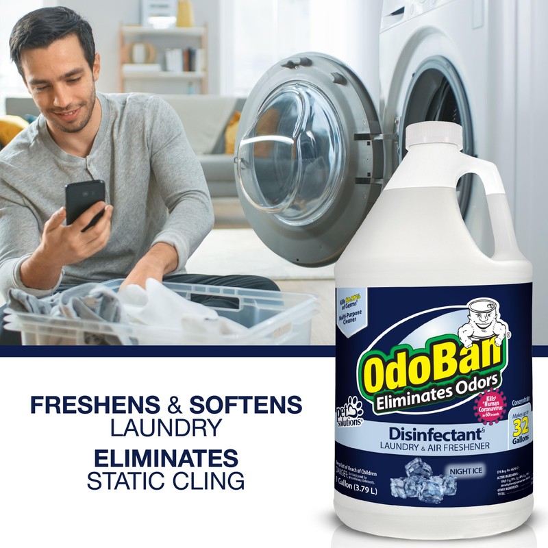 OdoBan Disinfectant Concentrate and Odor Eliminator, Made in the USA,