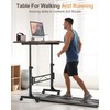 Small Standing Desk Adjustable Height, Mobile Stand Up Desk with