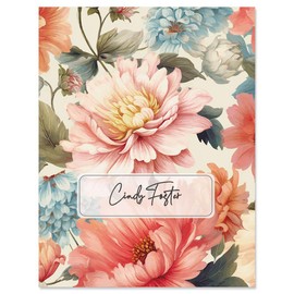 Blooming Pink Note Cards - Set of 12 4 1/4" by 5 1/2" with envelopes