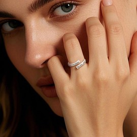 CUPENDA She Believed She Could So Did:Inspirational Rings for Women 925 Sterling Silver Stethoscope Adjustable Open Rings Faith Jewelry for Nurse Doctor