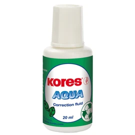 Kores Korrekturfluid Aqua auf Wasserbasis, 20 ml, 10 Stück, weiß
