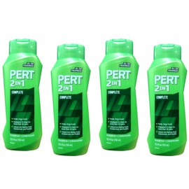 PERT 2 in 1 Complete Clean Shampoo and Conditioner - Mens Shampoo for Daily Use - Hair Conditioner for Men - Removes Dirt, Oil, and Build Up - 4 pc