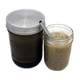 Cold Brew Coffee and Tea Maker Stainless Steel Filter for Mason Jars With Lid and 2 Silicone Seals (No Jar, Pint)