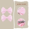 Silky Satin Pink Hair Bows for Women Girls Cute Layered
