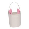 Easter Baskets, Rabbit Canvas Bucket with Handle Canvas for Easter