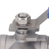 3 Way Ball Valve 1in 304 Stainless Steel Female T