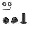 GOHODOMINO M5×12mm Flat Head Socket Cap Screws Bolts, Nuts, Flat