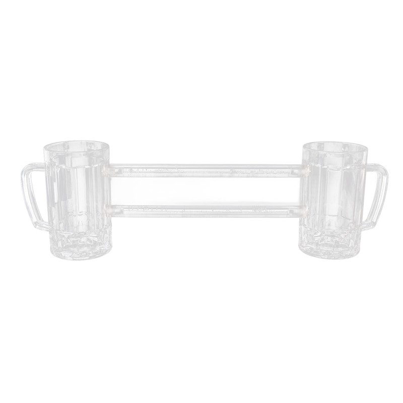 430ml Beer Mug Double Conjoined Beer Glass Drop Resistant Acrylic