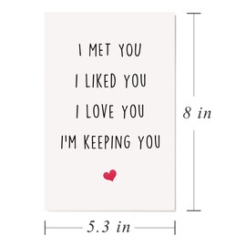 Alzombi Funny Birthday Card for Boyfriend Husband Fiance, Romantic Anniversary Card for Him Her, Valentines Day Cards Gifts, I Love You Cards for Men Women