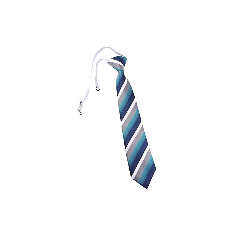 TigerTie Children's Tie Striped - Tie Pre-Tied with Elastic Band,