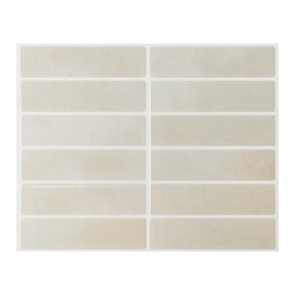 Umedol Peel and Stick Backsplash 10-Sheets of 11.42'' x 9'' Self-Adhesive Peel and Stick 3D Wall Tile for Kitchen, Bathroom