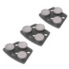 3Pcs Diamond Grinding Shoes Trapezoid Concrete Floor Cutting 3 Cylinder