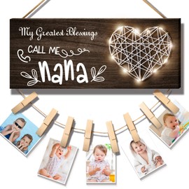 Nana Gifts, Gifts for Grandma from Grandkids, Nana Christmas Best Gifts, Grandparents Nana Gifts Picture Frame, Birthday Gifts for Grandma from Granddaughter Grandson Photo Holder Nan