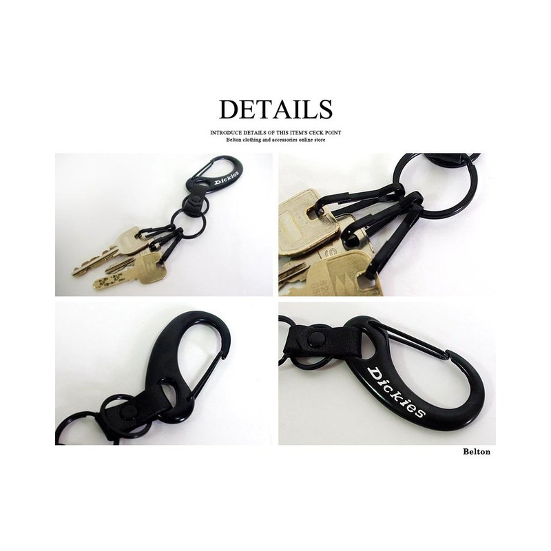 Dickies Unisex Adult Simple Carabiner Keychain (Silver)