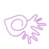 100pcs Paper Clips Portable Mini Electroplating Purple Cute Radish Shape