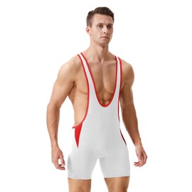 LORSPORTCH Wrestling Tanktops für Herren, Powerlifting Tanktop, ärmelloses Tanktop, Sportweste, Weiß, XXL