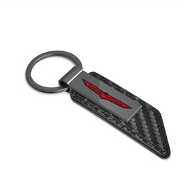 iPick Image Compatible with Jeep Trailhawk Gunmetal Black Gray Metal Plate Carbon Fiber Texture Leather Key Chain