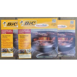 BIC 3 Count Bic FlameDisk Portable Outdoor Grilling Flame Disk Charcoal Alternative
