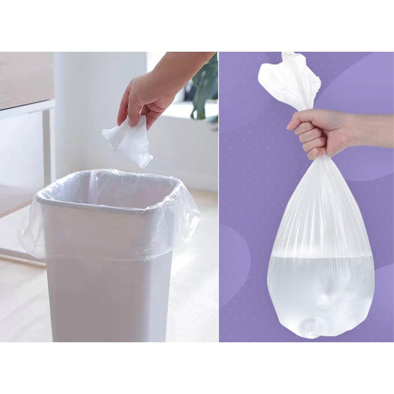 100 Count Small Trash Bags 4 Gallon Small Clear Garbage